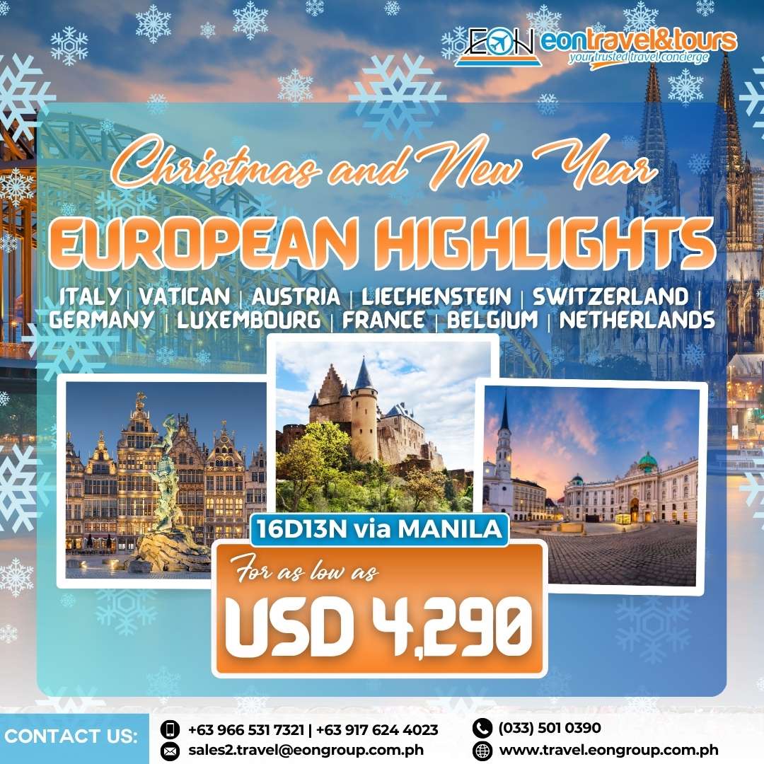 EUROPEAN HIGHLIGHTS CHRISTMAS AND NEW YEAR (ITALY-VATICAN-AUSTRIA-LIECHENSTEIN-SWITZERLAND-GERMANY-LUXEMBOURG-FRANCE-BELGIUM-NET